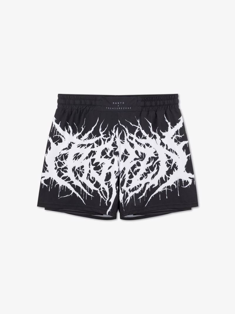MANTO hybrid fightshorts treasure zone - BLACK